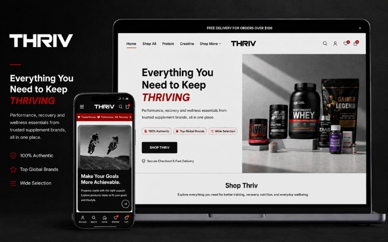 Thriv: Supplements Shopify Development